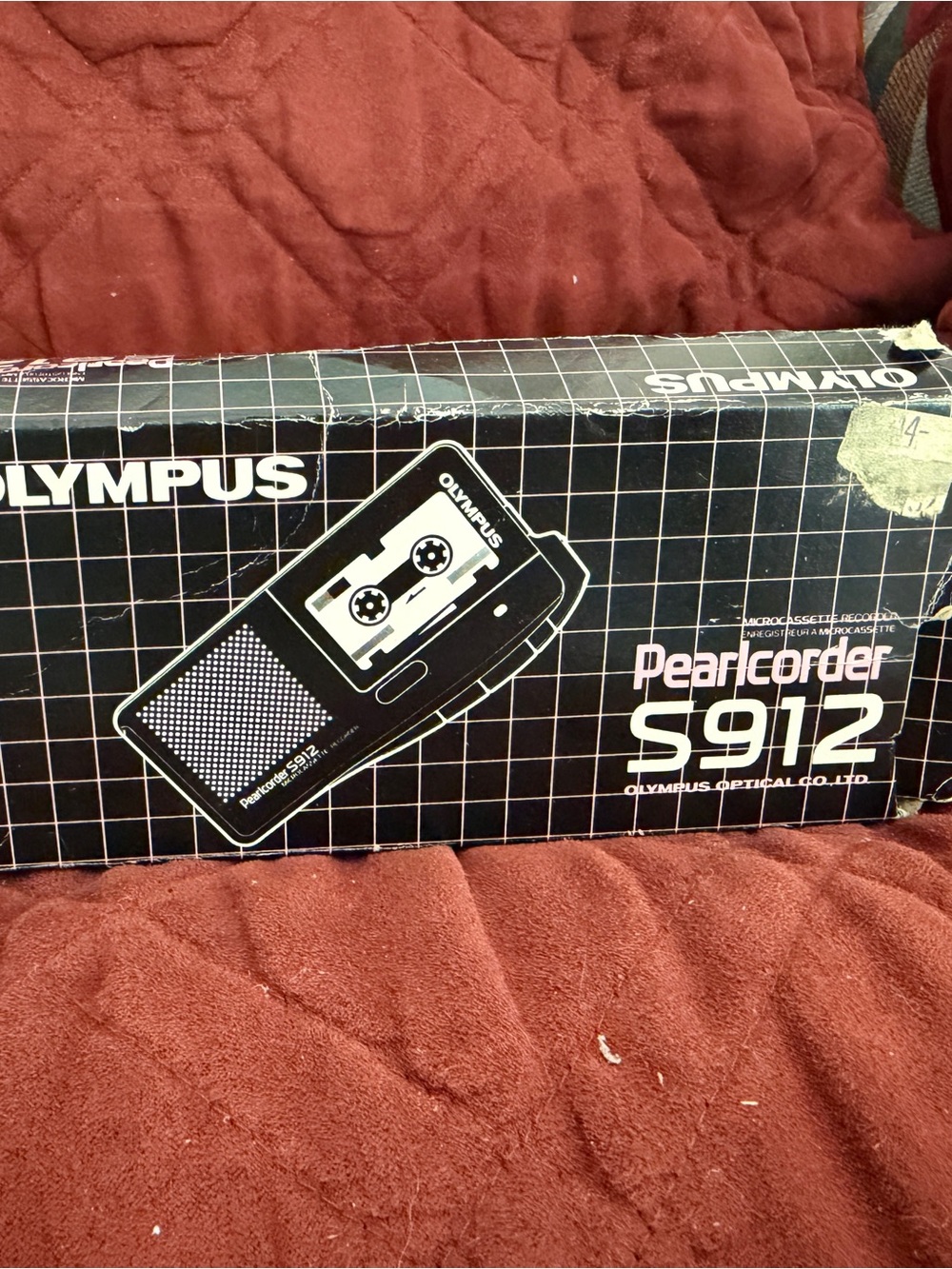 Olympus Pearlcorder S912 Microcassette Recorder Box - Black